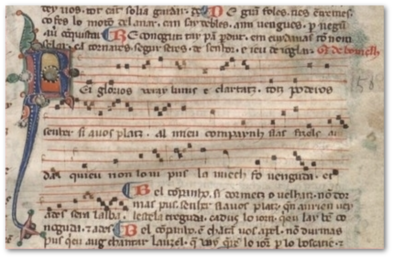 Okzitanische Liederhandschrift R, Ms. Paris BnF, fr. 22543 (14. Jh.), fol. 8v